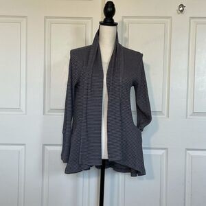 Altar’d State Thermal Raw Edge Slub Shaw Pocketed Cardigan, Medium